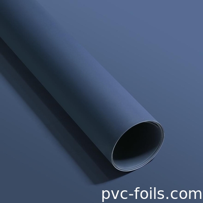 Película decorativa de PVC de color azul oscuro de 0,20 mm de espesor