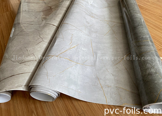 Película decorativa de PVC con efecto de mármol de alto brillo Fabricación certificada ROHS