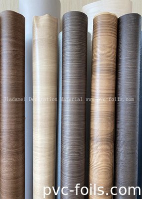Película decorativa de PVC de grano de madera para el perfil de envoltura espesor 180 micrones