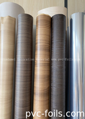 Rollo de película de PVC de patrón de madera para decoración de paneles de muebles de interior