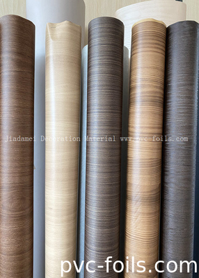 Rollo de película de PVC de patrón de madera para decoración de paneles de muebles de interior