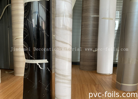 Rollo de película de membrana de PVC de diseño de mármol blanco para decoración de la mesa