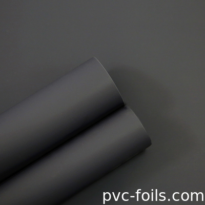 Película decorativa de PVC de color gris oscuro para decoración de superficies interiores, súper mate