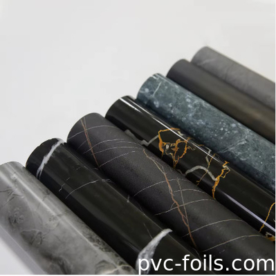 Rollo de papel de muebles de PVC de diseño de mármol personalizado para laminación, prensa de vacío, envoltura