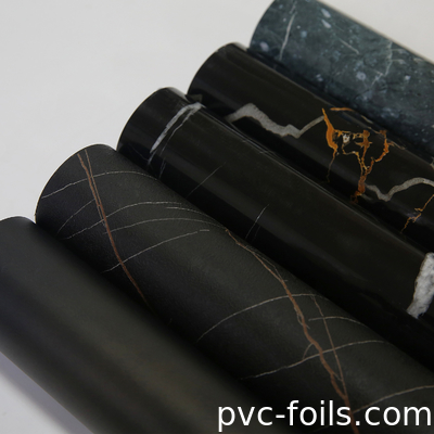 Rollo de papel de muebles de PVC de diseño de mármol personalizado para laminación, prensa de vacío, envoltura