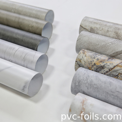 Nuevo diseño de mármol de PVC de papel decorativo para la laminación, prensa de membrana