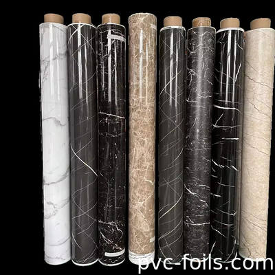 Nueva película de laminación de PVC de patrón de mármol para decoración de superficies interiores
