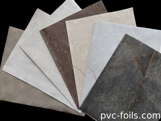 Película de envoltura de PVC con efecto de mármol personalizada para decoración de cubiertas de muebles