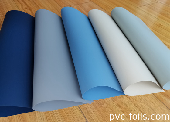 Película de PVC autoadhesiva de color sólido azul súper mate para decoración del hogar DIY