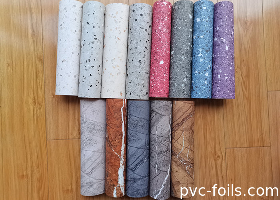 Nuevo diseño de mármol pegatinas de PVC PVC película autoadhesiva envolvente para cubierta de muebles