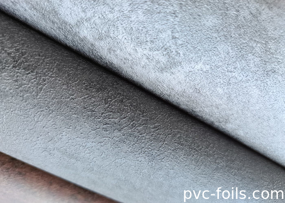 Película decorativa de PVC de textura de cemento gris para paneles de pared interiores