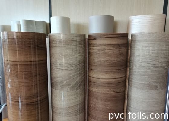 Rollo de película de muebles de PVC de alto brillo para superficies de gabinetes modernos