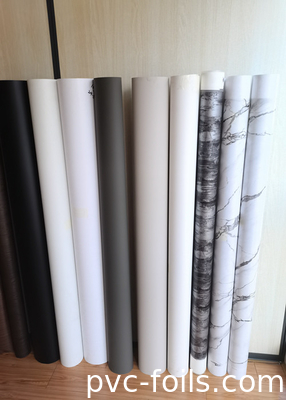 Película decorativa de PVC de efecto mármol para prensado al vacío Ancho de impresión completo 1400 mm