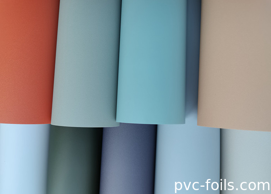 Película decorativa de PVC de color sólido con toque suave para prensa de vacío y puertas de membrana