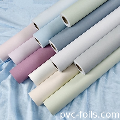 Película decorativa de PVC de color sólido de toque suave para puertas y gabinetes de membrana