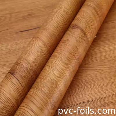 Super Mat Wood Grain PVC para la decoración de paneles de pared de WPC