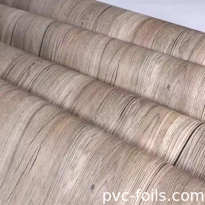 Película de laminación de muebles de PVC de grano de madera súper mate - fácil limpieza y mantenimiento
