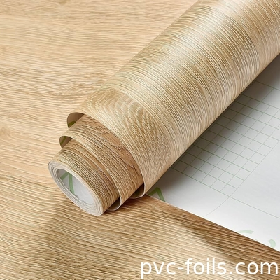 Película de vinilo de PVC extraíble autoadhesiva de grano de madera para revestimiento de muebles