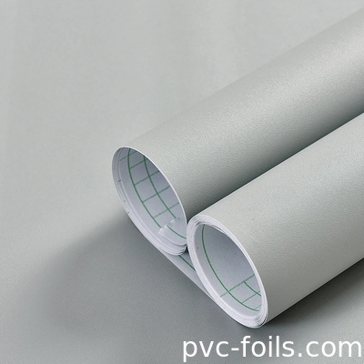 Película de PVC autoadhesiva de color sólido gris mate - Pelar y pegar para la superficie de los muebles
