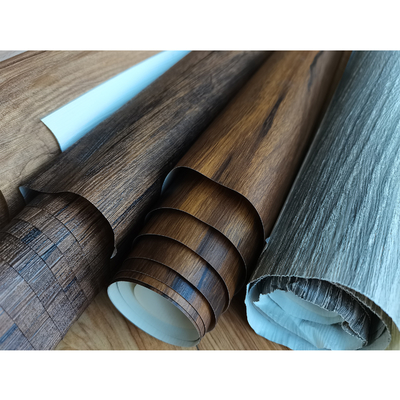 0.35mm Deep Emboss PVC película decorativa de madera oscura Pvc membrana de papel para puertas de gabinetes de muebles