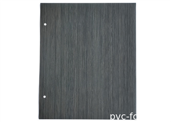 Folla decorativa de PVC en relieve de grano de madera negro para la prensa de membrana de vacío de la puerta del gabinete MDF