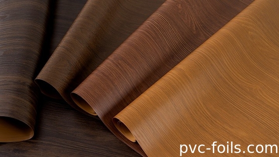 Italia Película decorativa de muebles de madera de aspecto PVC para puertas - Imitación de aceite mixto de diseño de madera