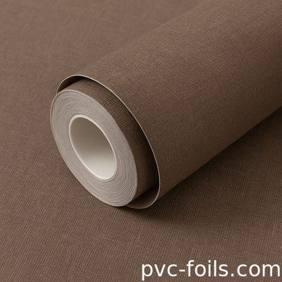 Texturas de tejido Color sólido Pvc Texturas de pared autoadhesiva para la decoración de paredes interiores