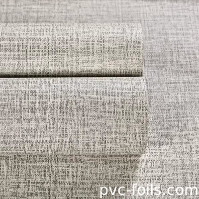 Texturas de tejido Película autoadhesiva de color sólido de PVC para decoración de hoteles Renovación