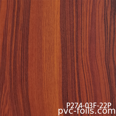 Película decorativa de PVC de textura de madera súper mate para prensa de membrana de vacío