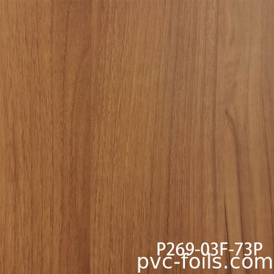 Película de membrana de PVC de grano de madera ultra mate realista para puertas de cocina