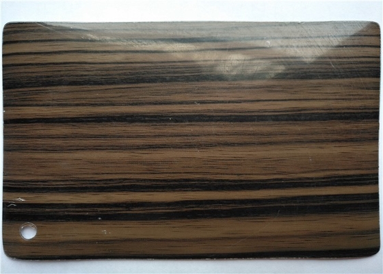 Altas puertas de gabinete del vinilo del Pvc del grano de madera del lustre 0.30m m 0.50m m densamente