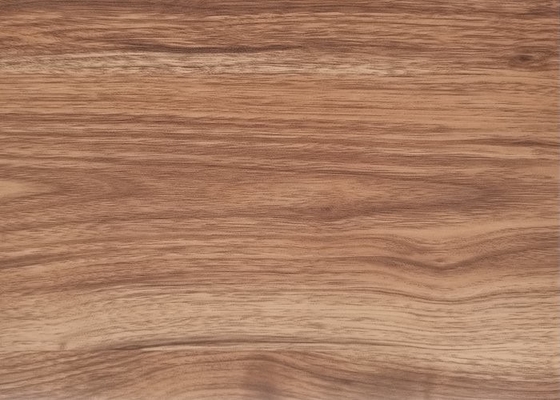 Película decorativa de PVC de color madera marrón para la laminación de puertas