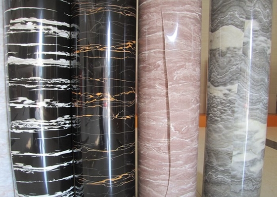 Película decorativa de PVC de efecto mármol negro para encimera de muebles