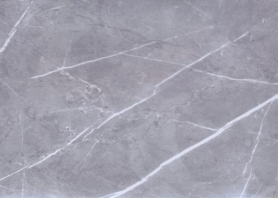 Película del PVC de Grey Marble High Gloss para el panel de pared del MDF