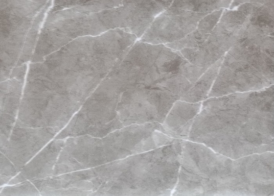 Película del PVC de Grey Marble High Gloss para el panel de pared del MDF