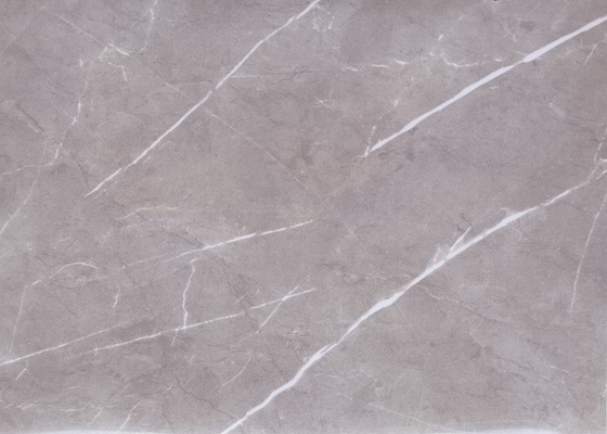 Película del PVC de Grey Marble High Gloss para el panel de pared del MDF
