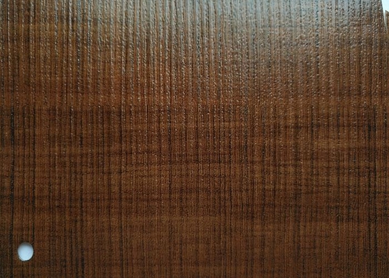 color decorativo de madera de la textura de la tela de la hoja del PVC de la anchura de 800m m