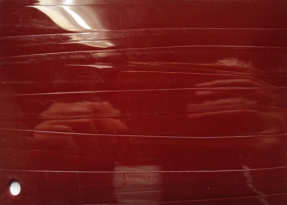 Hoja grabada en relieve roja de la membrana del PVC 3D para la decoración interior de los muebles