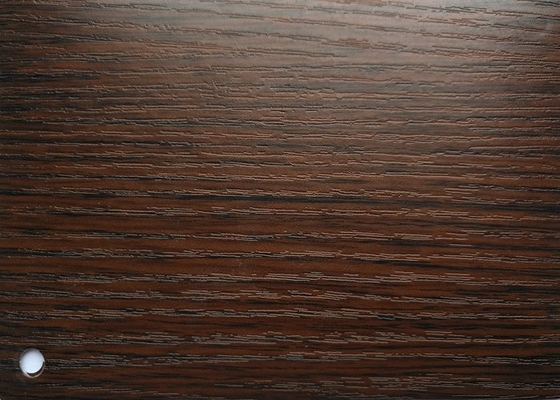 hoja de la membrana del PVC de 0.50m m para el color de madera oscuro de la decoración de la superficie de los muebles