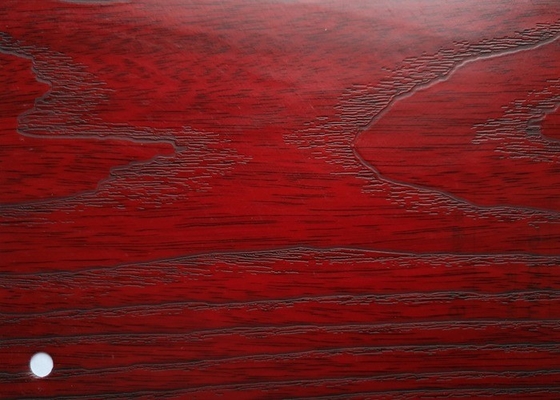 Película decorativa de PVC de madera oscura incombustible para perfil de envoltura de marco de puerta