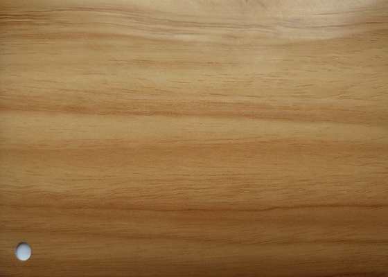 Película decorativa del PVC del grano de madera de 120 micrones para el embalaje del tablero que bordea