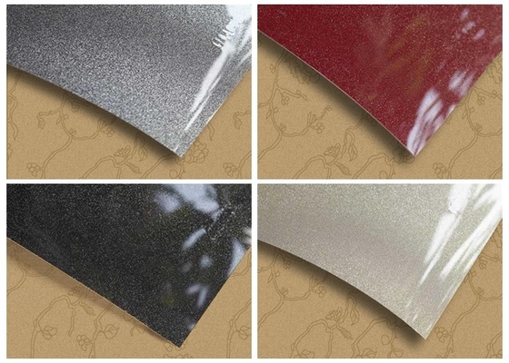 Diseño de impresión de película de PVC metálico de alto brillo para cubierta de gabinete laminado 0,3 mm