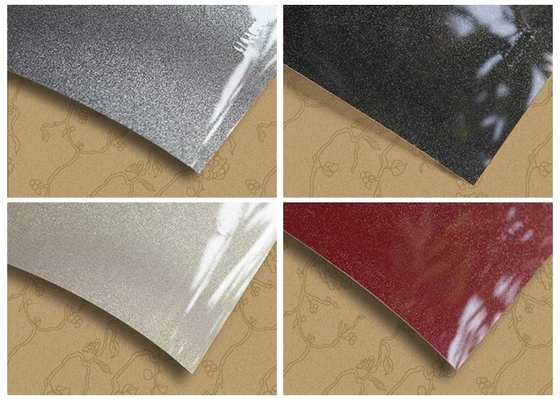 Diseño de impresión de película de PVC metálico de alto brillo para cubierta de gabinete laminado 0,3 mm