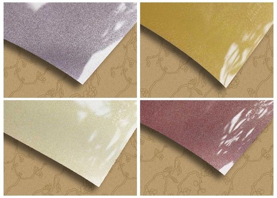 película metalizada 0.6m m del Pvc para sólido del lustre de la cubierta del gabinete el alto