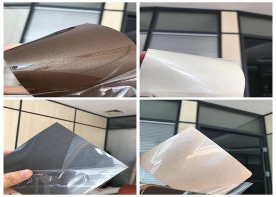Película decorativa del Pvc de la alta chispa del lustre para las puertas de armarios de cocina 0.15m m