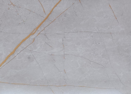 Café tablero de la hoja decorativa del Pvc del mármol de la película de Grey Gloss White Self Adhesive
