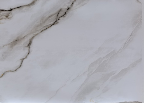Prenda impermeable blanca del vinilo de la película del lustre del mármol de la hoja de la película del Pvc de la encimera