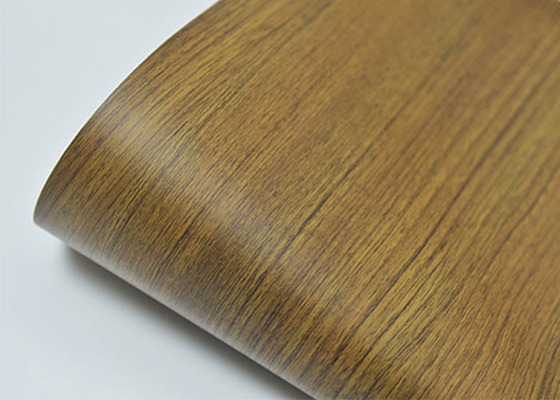 Hoja decorativa de la membrana del Pvc del grano de madera para las puertas de gabinete de los muebles