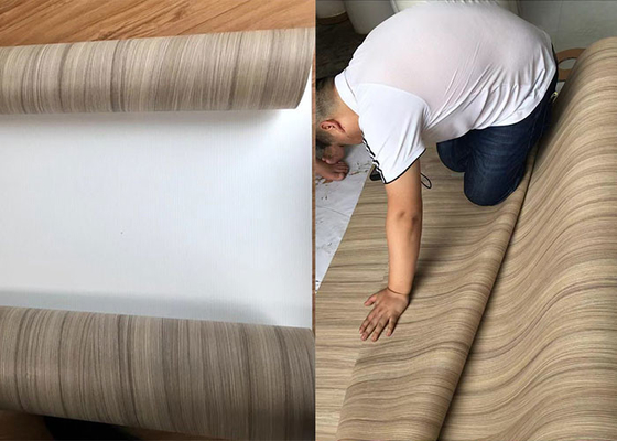 Película de madera del Pvc del grano del MDF para la decoración interior de la laminación de los muebles