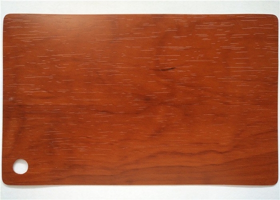 Hoja decorativa del PVC de Cherry Wood para las puertas de la membrana de los muebles 0.30m m
